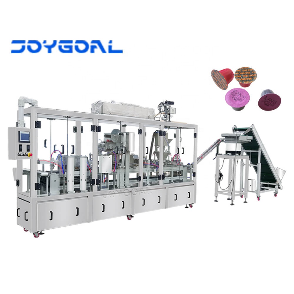 High speed automatic nespresso pod cup making packaging coffee capsule filling and sealing packing machine with nitrogen